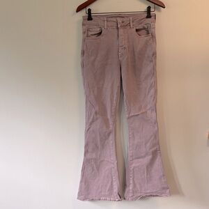 American Eagle Outfitters Soft Pink lavender sz 4 flair bell bottom Jeans